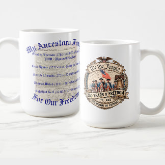 Amerikanische Patrioten-Vorfahren im Revolutionskr Kaffeetasse