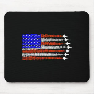 Amerikanische patriotische Kampfjets USA-Flagge 4. Mousepad