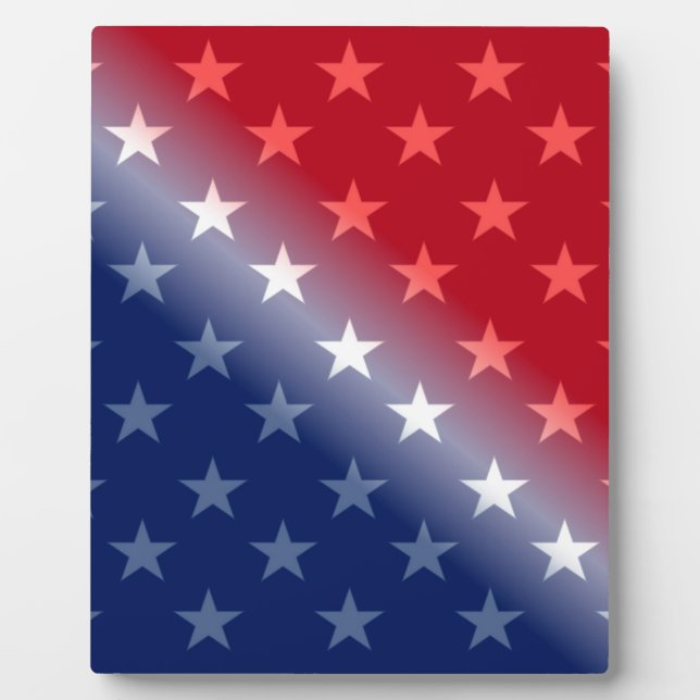 Amerikanische patriotische Rot-Blau Fotoplatte (Vorderseite)