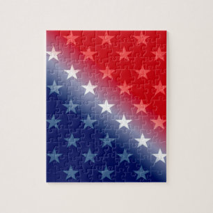 Amerikanische patriotische Rot-Blau Puzzle