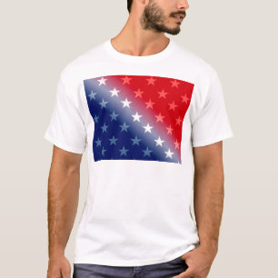 Amerikanische patriotische Rot-Blau T-Shirt