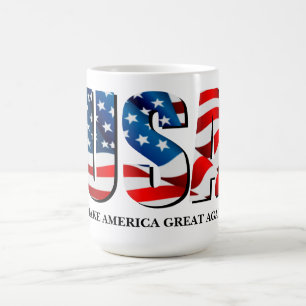 Amerikanische patriotische rote blaue Flagge Kaffeetasse