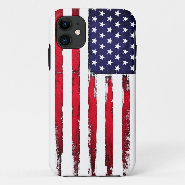 Amerikanische patriotische Schmutzflagge Case-Mate iPhone Hülle (Rückseite)