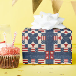 Amerikanische patriotische Sternenbanner-Decke Geschenkpapier
