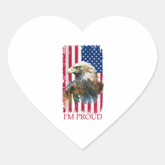 Amerikanische patriotische Symbole des Nationalsto Herz-Aufkleber