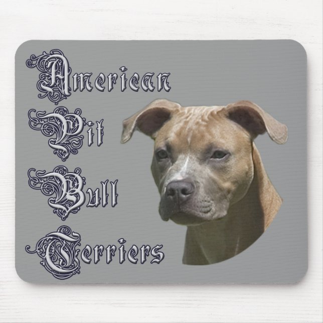 Amerikanische Pitbull Terrier (APBT) Mousepad (Vorne)