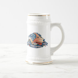 Amerikanische Pitbull Terrier Bierglas