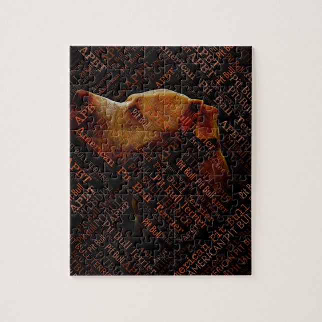 Amerikanische Pitbull Terrier Puzzle (Vertikal)
