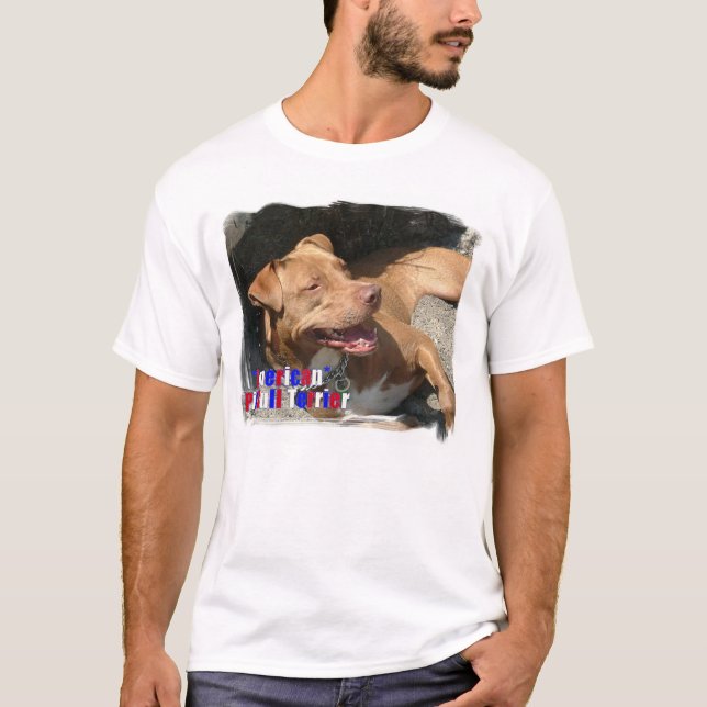 Amerikanische Pitbull Terrier T-Shirt (Vorderseite)