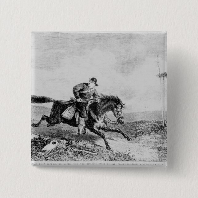 Amerikanische Pony Express Button (Vorderseite)