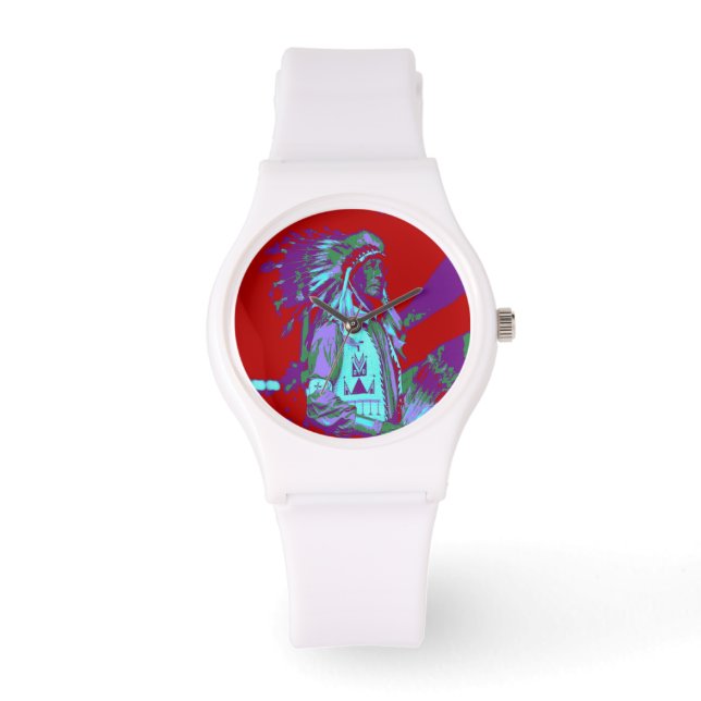 Amerikanische Pop Art Armbanduhr (Vorderseite)