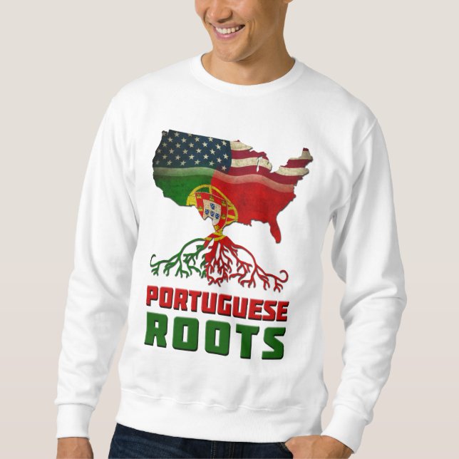 Amerikanische portugiesische Wurzeln Sweatshirt (Vorderseite)
