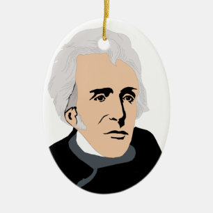 Amerikanische Präsidenten: Andrew Jackson 1829 - Keramikornament