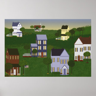 Amerikanische primitive Landschaft Poster