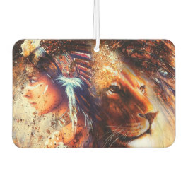 Amerikanische Prinzessin und Löwe Autolufterfrischer