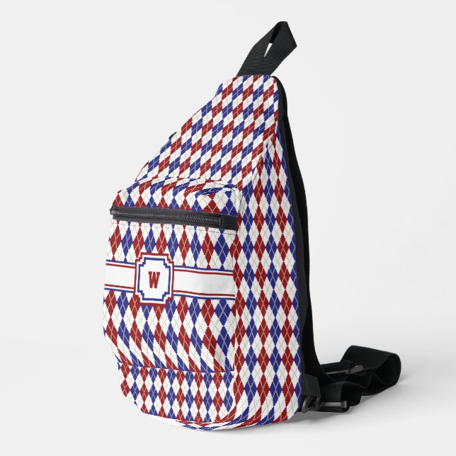 Amerikanische Raute Crossbody Bag (Rechte Ecke)