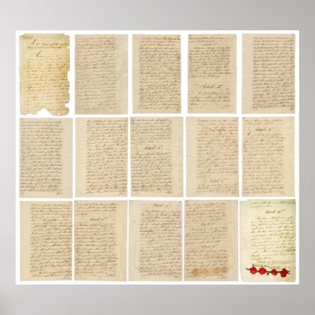 Amerikanische Revolution 1783 Vertrag von Paris Al Poster (Vorne)