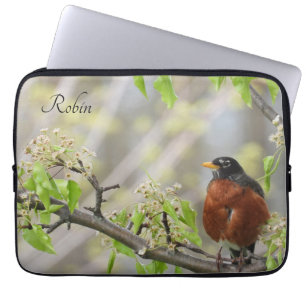 Amerikanische Robin Spring blüht *personalize* Laptopschutzhülle