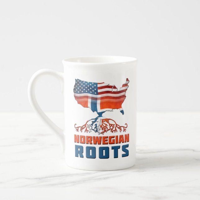 Amerikanische Roots-Cup Prozellantasse (Links)