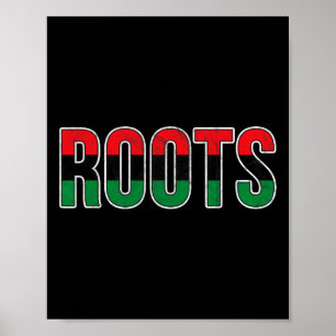 Amerikanische Roots - Panafrikanische Unia Flag Di Poster