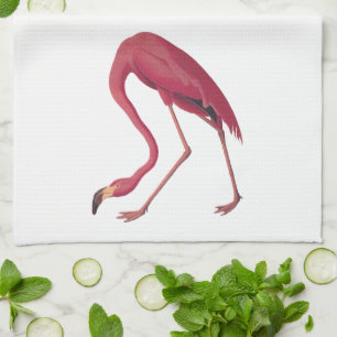 Amerikanische Rosa Flamingo Vintage Kunst Geschirrtuch