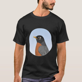 Amerikanische Rotdrossel Hinterhof Vogel Vogel Tie T-Shirt