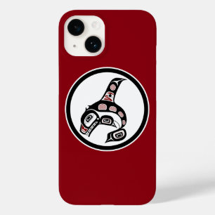 Amerikanische Rote Haida Art Killer Wal Case-Mate iPhone 14 Hülle