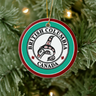 Amerikanische Rote Schwarze Kunst Keramik Ornament