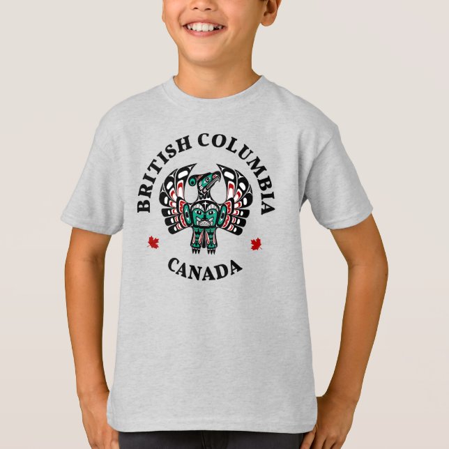 Amerikanische Rote Schwarze Kunst Thunderbird T-Shirt (Vorderseite)