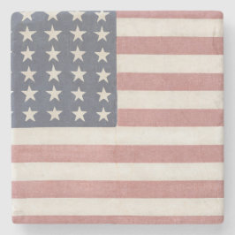 Amerikanische Rustikale amerikanische Flagge Steinuntersetzer