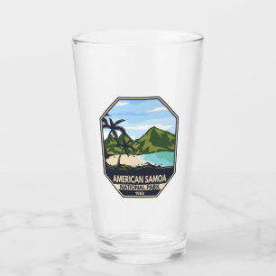 Amerikanische Samoa Nationalpark Retro Emblem Glas