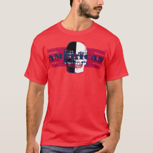 Amerikanische Schädelflagge 2 T-Shirt