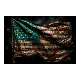Amerikanische Schlachtflagge Poster