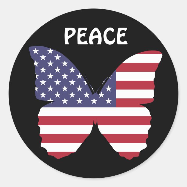 amerikanische Schmetterlingsticker Runder Aufkleber (Vorderseite)