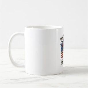 Amerikanische Schönheits-Blumenflagge Patriotisch Kaffeetasse