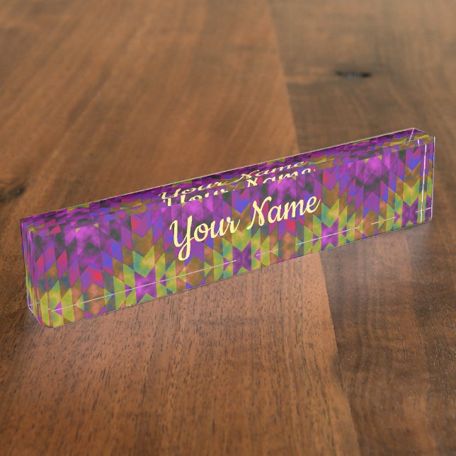 Amerikanische Schreibtischnamensplatte Namensplakette (Seite)