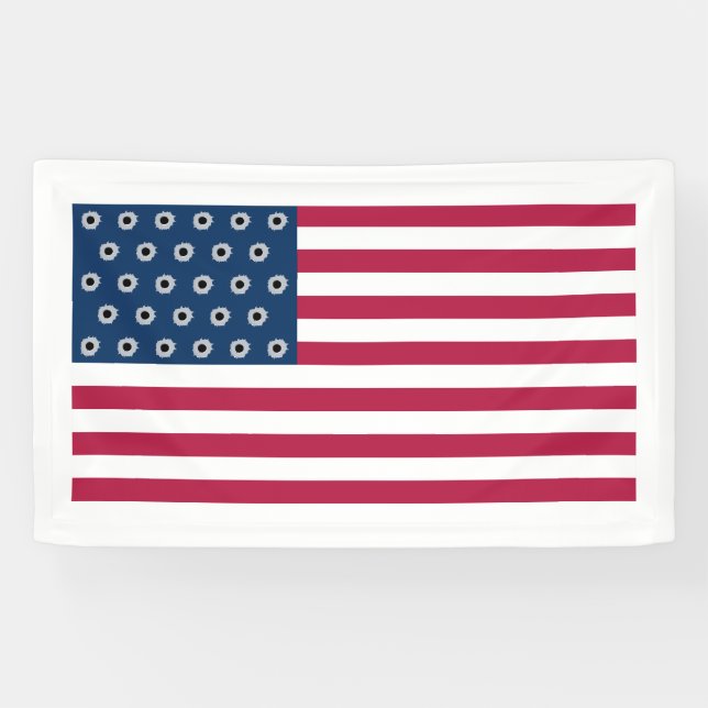Amerikanische Schussflagge Banner (Horizontal)