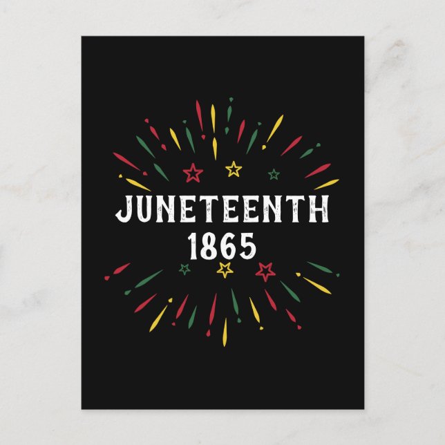 Amerikanische Schwarzgeschichte, 1865 Postkarte (Vorderseite)