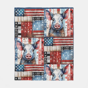Amerikanische Schweinefarm Fleecedecke