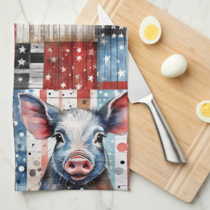 Amerikanische Schweinefarm Geschirrtuch