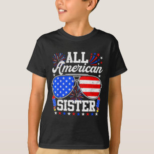 Amerikanische Schwester 4. Juli Sonnenbrille Famil T-Shirt
