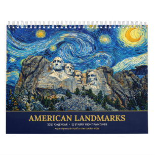 Amerikanische Sehenswürdigkeiten 2027 Sternennacht Kalender