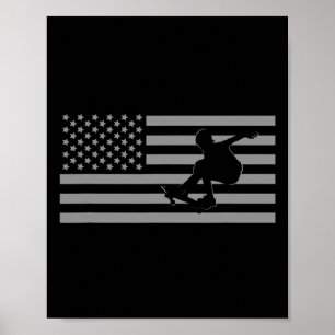 Amerikanische Skateboarder-Bekleidung - Skateboard Poster