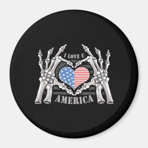 Amerikanische Skelettfächer mit Handarbeit, bearbe Magnet