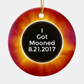 Amerikanische Solareklipse got Mooned am 21. Keramik Ornament
