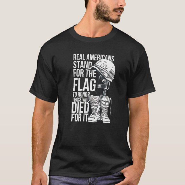 Amerikanische Soldaten zitieren Stiefel für Helmpr T-Shirt (Vorderseite)