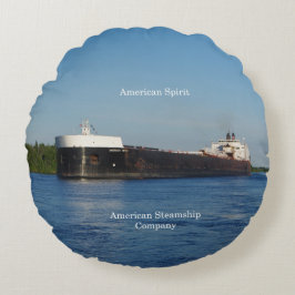 Amerikanische Spirituose Rundes Kissen