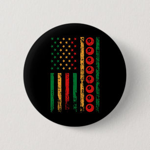 Amerikanische Sportflagge Schwarze Geschichte Mona Button