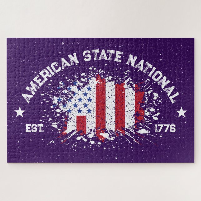 Amerikanische Staat Nationale Friedensflagge Plats Puzzle (Horizontal)