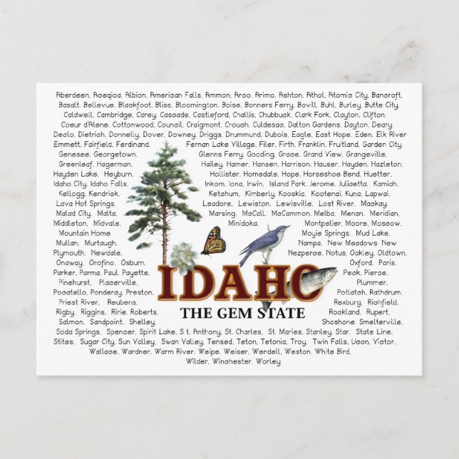 Amerikanische Staaten - Idaho Post Card Postkarte (Vorderseite)